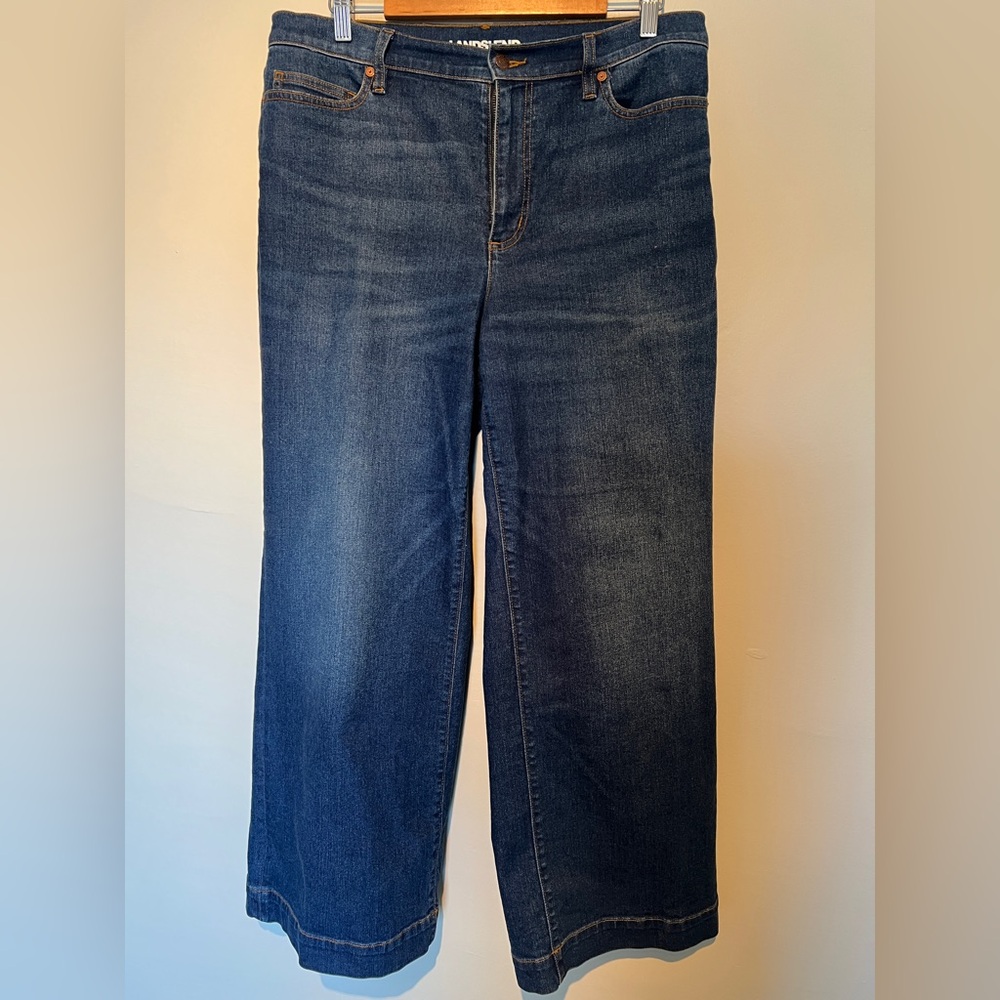 Lands' End Dark Blue Flare Jeans